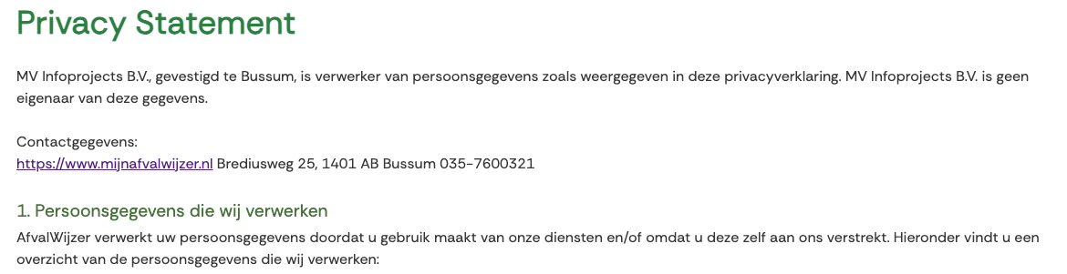 Bevinding evidence 1